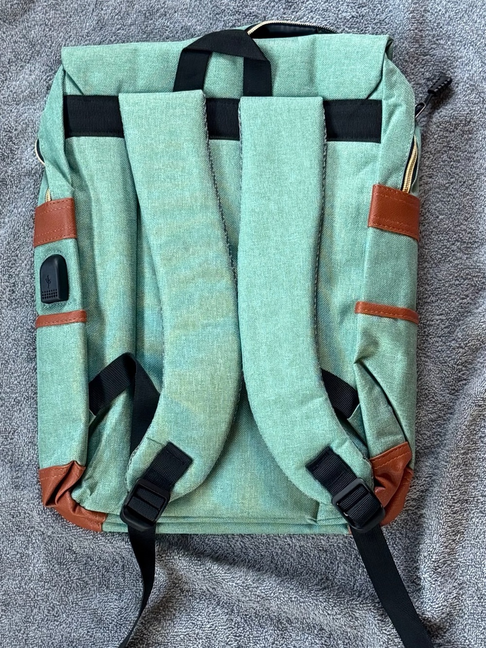 Vintage unisex laptop backpack, with USB charging port - Picture 2 of 10